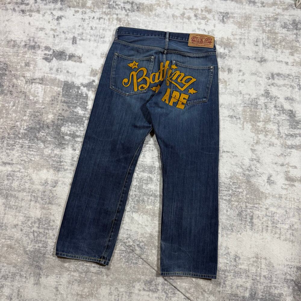 Authentic Bape 2000’s Shooting Star Jeans 32